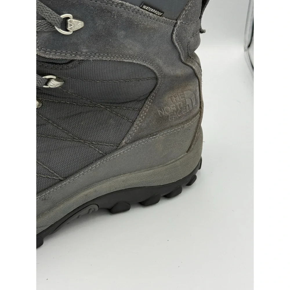 The North Face Chilkat Snow Boots Men's Size 14 Gray Waterproof Winter Lace Up